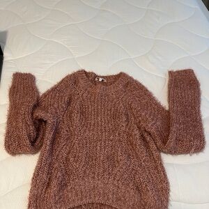 Candie's Terracotta Knit Sweater Crew Neck Long Sleeves